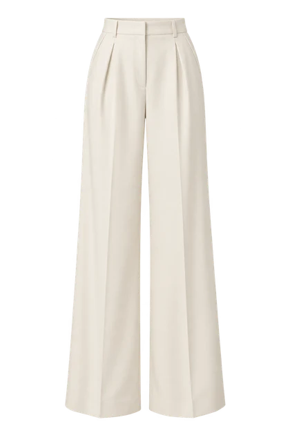 Ivory tailored trousers